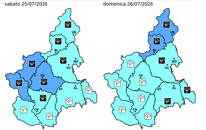 È allerta meteo: domani previsti temporali localmente associati a grandinate di medie dimensioni e raffiche di vento