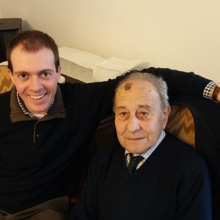 Antonio Brunetti con il nonno Isacco Levi, protagonista del romanzo
