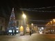 Saluzzo, l'albero di Natale illuminato in piazza Vineis