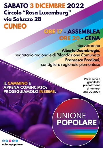 Assemblea di Unione Popolare a Cuneo sul futuro della provincia