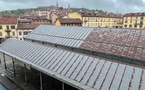 Il tetto ammalorato dell'Ala piazza Cavour