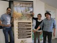 I tecnici di Aspromiele, Marco Bergero ed Ermanno Giordanengo, con la presidente dell'Associazione, Lidia Agnello