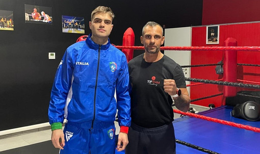 Andrea Alladio con il coach Simone Concu Andrea Alladio con il coach Simone Concu