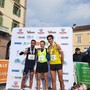Ayyoub El Bir, Gianluca Ferrato, Elia Mattio podio maschile della Mezza Maratona del Marchesato di SAluzzo