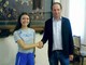 Anna Arnaudo, giovane promessa borgarina dell'atletica, ricevuta dal sindaco Beretta