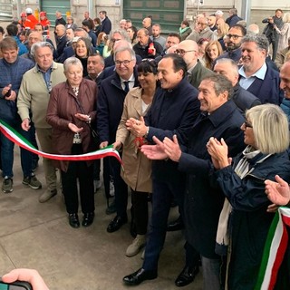 Il taglio del nastro dell'impianto realizzato dall'Azienda Cuneese Smaltimento Rifiuti Spa