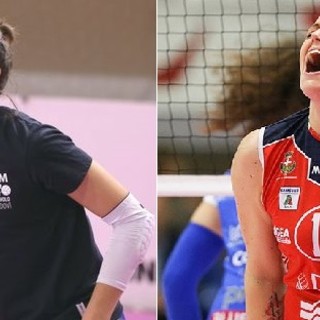 il libero della Lpm Agata Tellone (ph. Peirone) e Sofia Rebora in una foto di repertorio (ph. Silvestri)