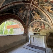 L'affresco nella cappella di San Sebastiano L'affresco nella cappella di San Sebastiano