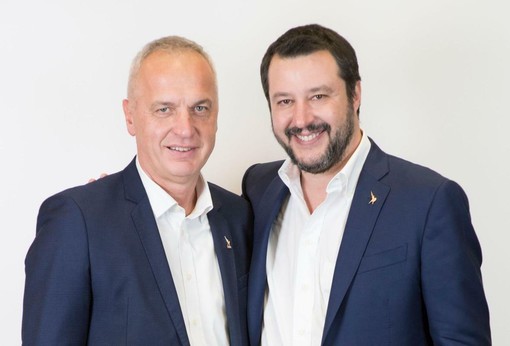 Giorgio Maria Bergesio con Matteo Salvini Giorgio Maria Bergesio con Matteo Salvini