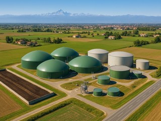 Immagine di IA del biodigestore