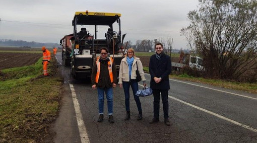 Strada provinciale sp175, al via i lavori di bitumatura tra Villanova Solaro e Torre San Giorgio