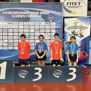 TENNISTAVOLO / Le cuneesi Cosentino e Aglì sul terzo gradino del podio ai campionati nazionali nella categoria under 11 TENNISTAVOLO / Le cuneesi Cosentino e Aglì sul terzo gradino del podio ai campionati nazionali nella categoria under 11