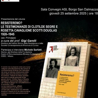 A Cuneo e a Borgo San Dalmazzo due eventi promossi nell’ambito del progetto Attraverso la Memoria 2025