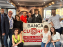 Una parte dell'equipe della Banca del cuore che ha operato in piazza Galimberti, a Cuneo