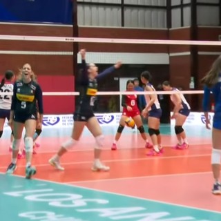 Borello festeggia per la conquista dell'ultimo punto del match contro la Cina Taipei