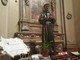 In foto statua di san Francesco, chiesa delle Clarisse, a Bra
