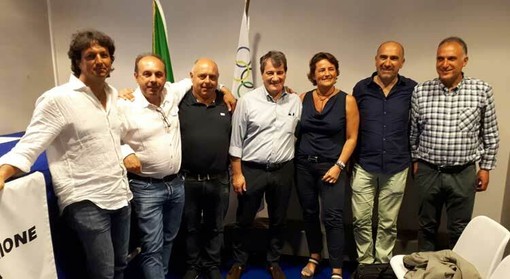 Pietro Blengini, al centro nella foto, alla sua prima designazione, nel 2018 Pietro Blengini, al centro nella foto, alla sua prima designazione, nel 2018