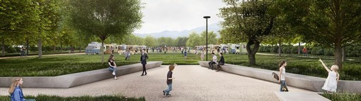 Così in un rendering si immagina il futuro Bosco Urbano Montezemolo
