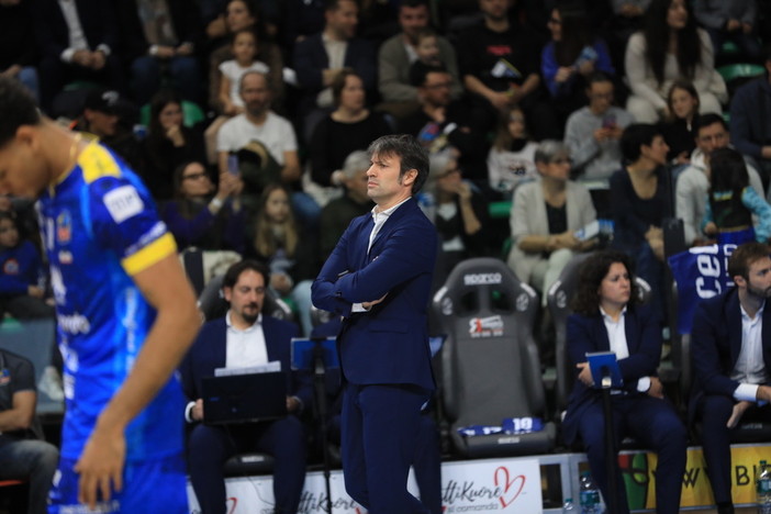 Matteo Battocchio durante la partita con Monza (Foto Beatrice Bramardi) Matteo Battocchio durante la partita con Monza (Foto Beatrice Bramardi)