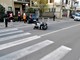 La scena dell'incidente, in via Cuneo a Bra