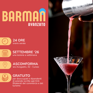A Cuneo il corso avanzato per barman: 24 ore di formazione in orario serale