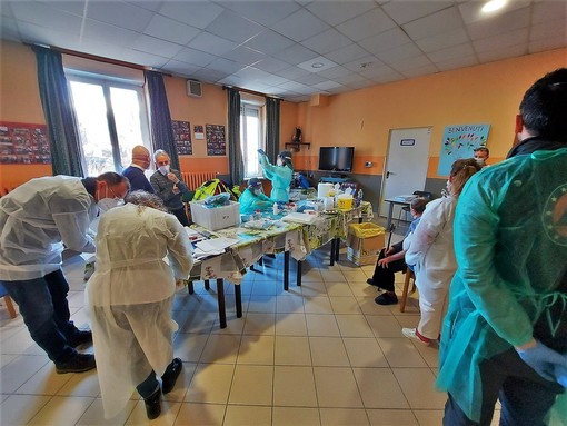 La campagna vaccinale all'Ipab di Bagnolo Piemonte