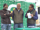 Giovanni Bonardo a "Caluma el vache" con il presidente e il direttore di Confagricoltura Cuneo
