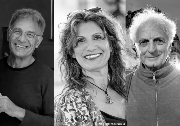 I curatori della mostra: Bruno Murialdo, Lucia Baldini e Stefano Maffei