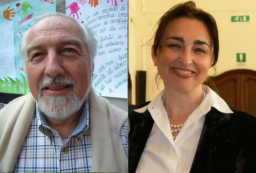 Il presidente della Comunità Montana delle Alpi e del Mare, Ugo Boccacci e quella della Provincia, Gianna Gancia