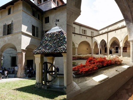Saluzzo, uno scorcio di Villa Belvedere Radicati e del Chiostro di San Giovanni