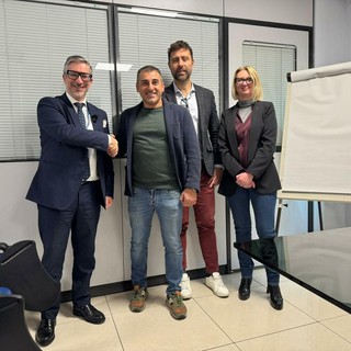 Nella foto: da sinistra Alessio Serra, Giuseppe Bernocco, Gabriele Bracco e Franca Bosio