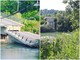 Il ponte sul Tanaro nel 2010 e nel 2018
