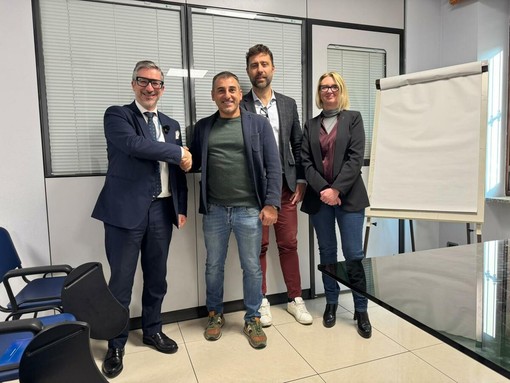 Nella foto: da sinistra Alessio Serra, Giuseppe Bernocco, Gabriele Bracco e Franca Bosio