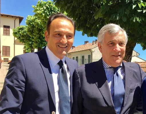 Il presidente della Regione Alberto Cirio con il vicepremier Antonio Tajani