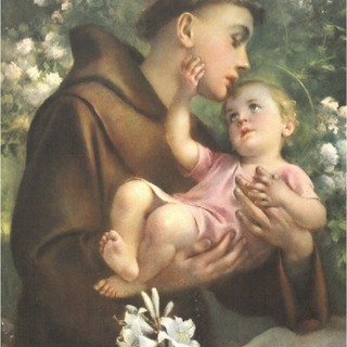 Dipinto del Santo con il Divin Bambino