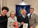 Giovanni Rana, socio onorario del Rotary saluzzo. In foto Cinzia Aimone, Antonietta Rana, Giovanni Rana e il presidente Rotary saluzzo Silvio Tavella