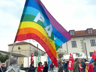 Nelle foto alcuni momenti della manifestazione tenuta in piazza Foro Boario