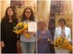 Aasmaa Ghezala, vincitrice del concorso Zonta e la presidente Lucia Costa Giani, Mara Rebuffati e Carla Giuliano