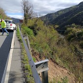 La frana in località Mombrignone a Ceva
