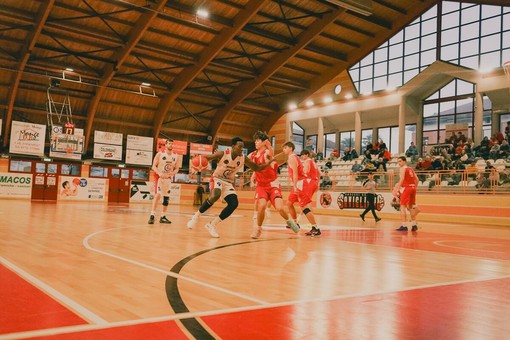 Un momento della partita vinta contro Biella Un momento della partita vinta contro Biella