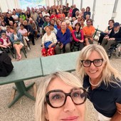Stefania Belmondo con il sindaco di Argentera Monica Ciaburro Stefania Belmondo con il sindaco di Argentera Monica Ciaburro