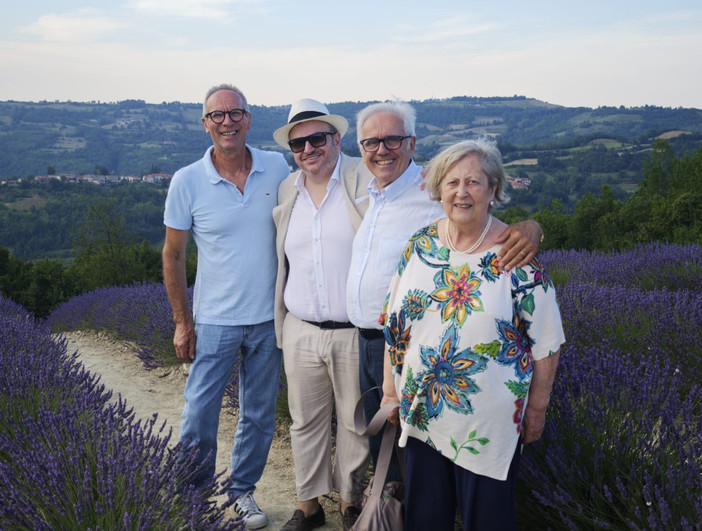Marcello Pasquero con Nando Marino, la moglie e Marco Suria