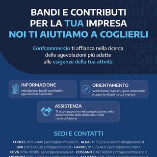 Confcommercio provincia di Cuneo lancia l’”Operazione Bandi” Confcommercio provincia di Cuneo lancia l’”Operazione Bandi”