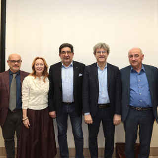 Da sinistra: Daniela Minetti, Pietro Gullino, Emanuela Bussi, Tommaso Mario Abrate, Gianmarco Giorda, Domenico Massimino, Giancarlo Arneodo Da sinistra: Daniela Minetti, Pietro Gullino, Emanuela Bussi, Tommaso Mario Abrate, Gianmarco Giorda, Domenico Massimino, Giancarlo Arneodo