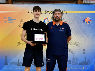 Federico Giraudo e Stefano Mesturini, selezionatore regionale - Ph credit: Fipav Piemonte