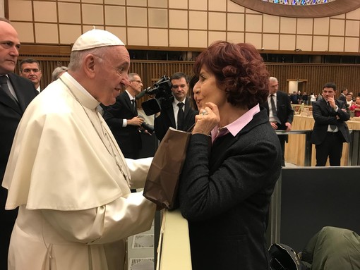 L'incontro tra Teresa Tabacco e Papa Francesco