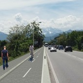 Il render del progetto sulla pista ciclabile di via Torino
