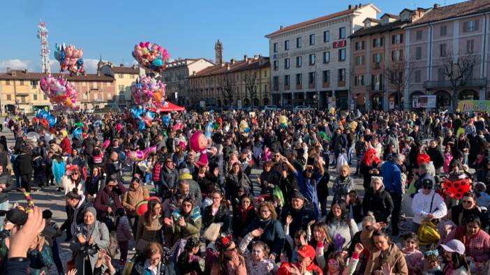 Uno scatto dall'edizione 2025del Carnevale saviglianese