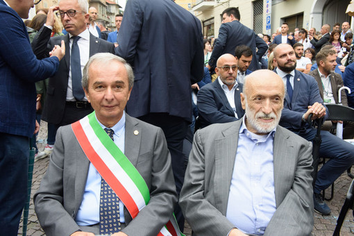 Gianni Fogliato e Carlin Petrini all'inaugurazione della 14ª edizione (foto Barbara Guazzone)