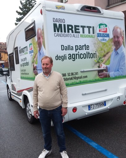 Le tappe del tour elettorale di Dario Miretti, candidato alla Regione Piemonte
